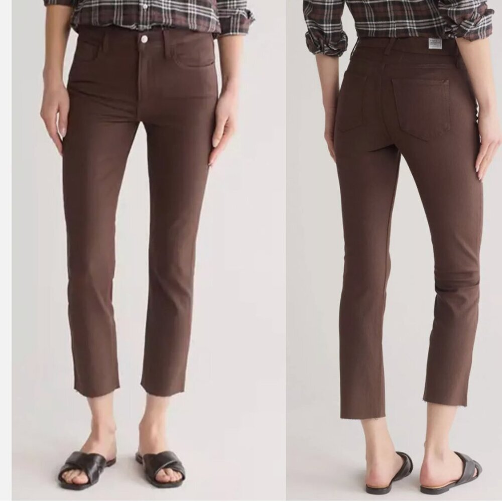 Frank & Eileen CORK Everyday Jean Waxed Denim in Chocolate Size 32